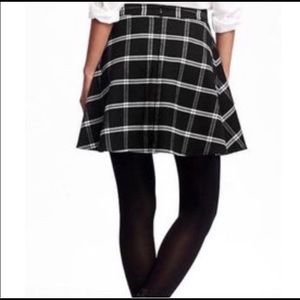 old navy plaid skater skirt